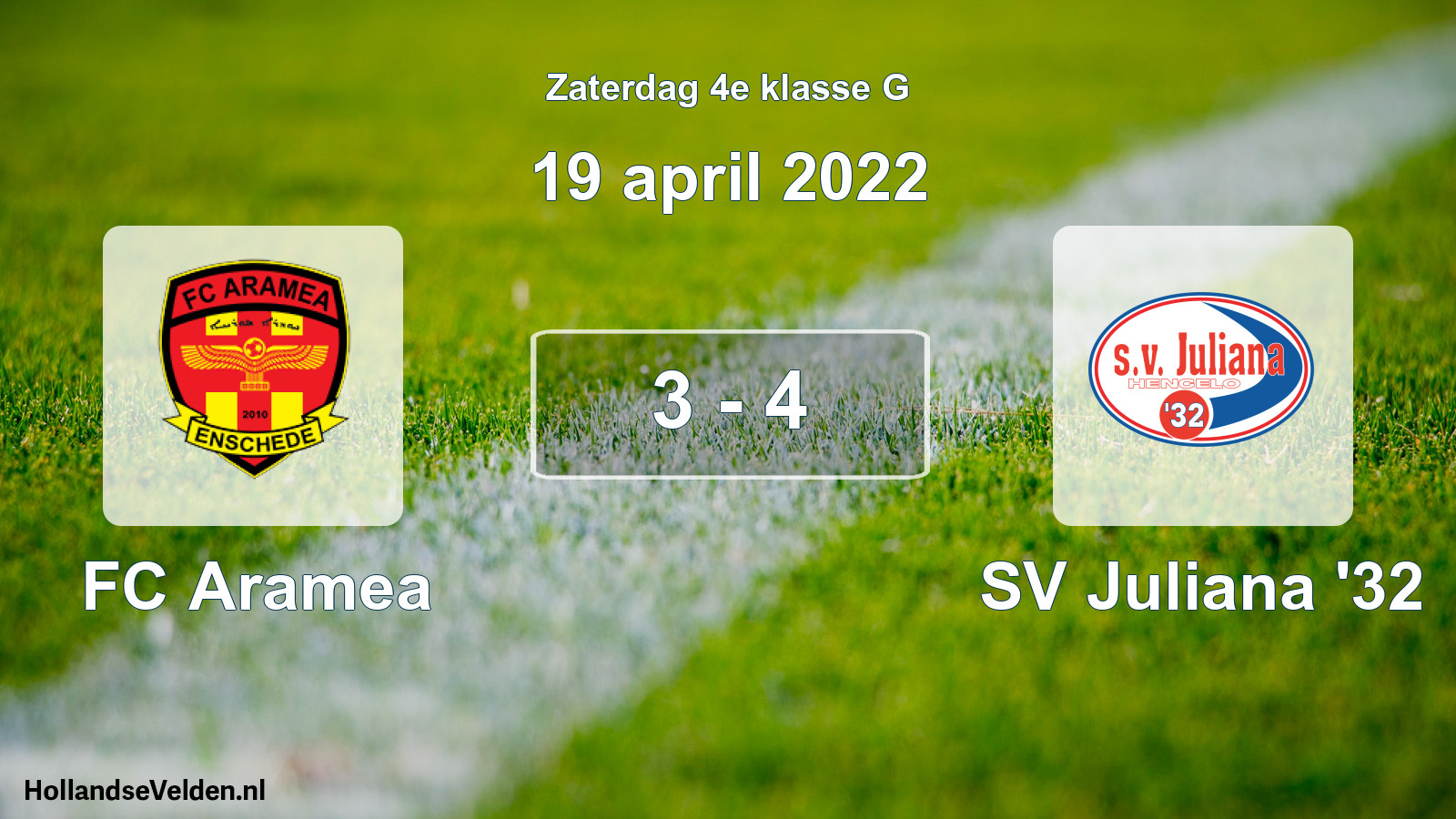 Total number of matches played: FC Aramea - SV Juliana '32 3 - 4 (19 April 2022)