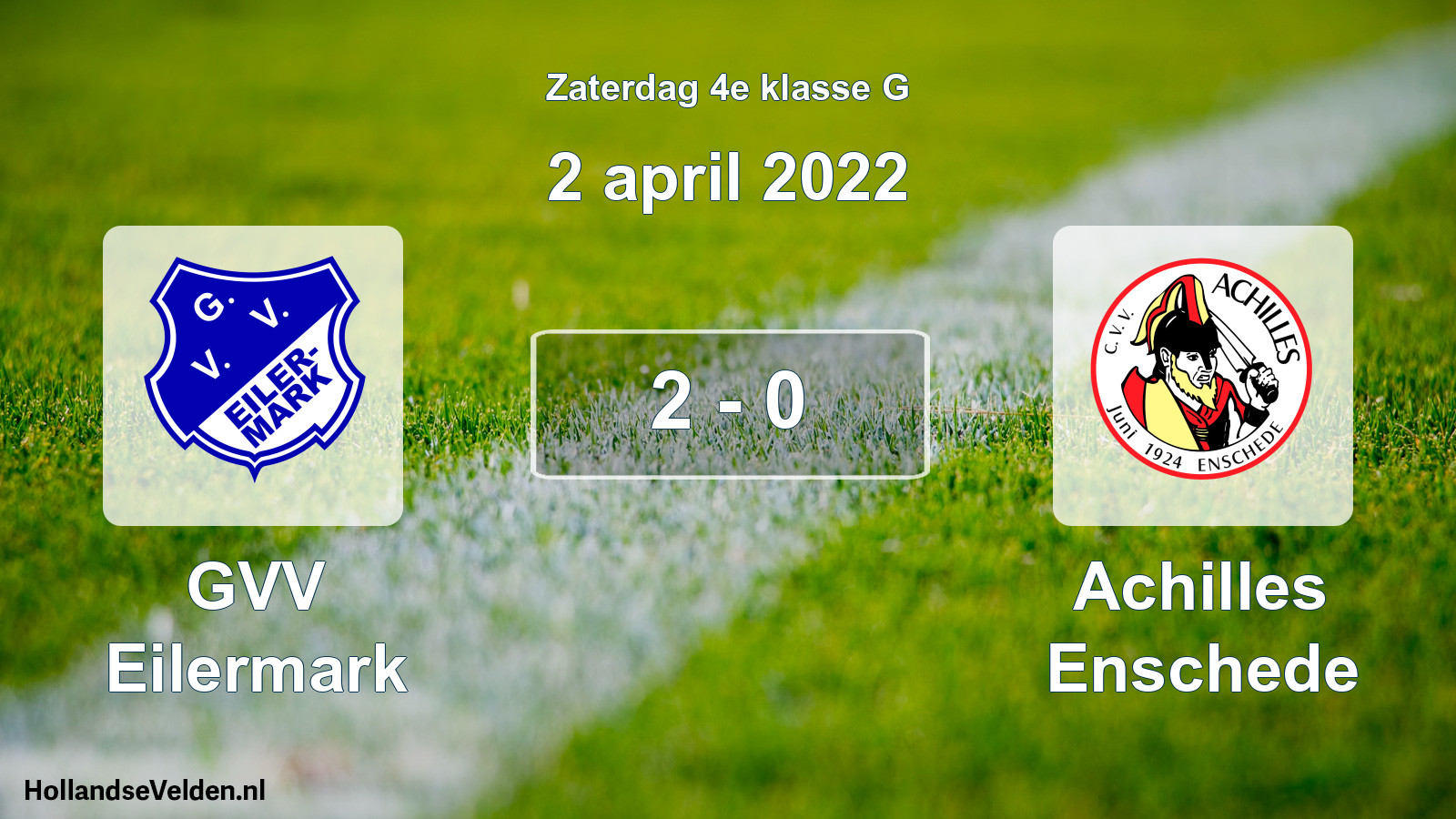 Total number of matches played: GVV Eilermark - Achilles Enschede 2 - 0 (2 April 2022)