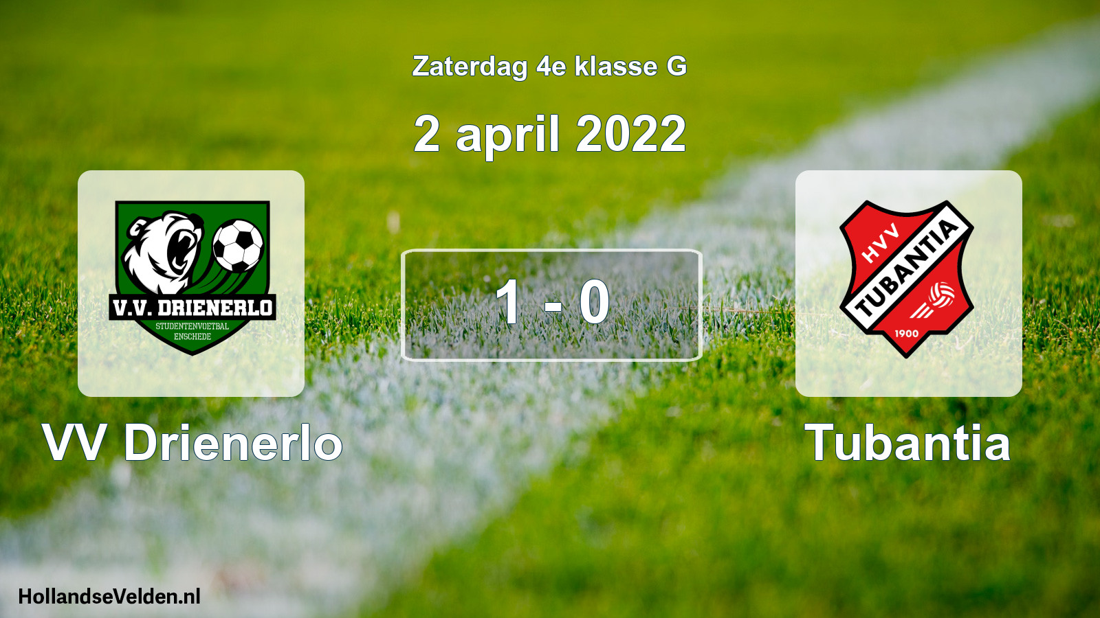Total number of matches played: VV Drienerlo - Tubantia 1 - 0 (2 April 2022)