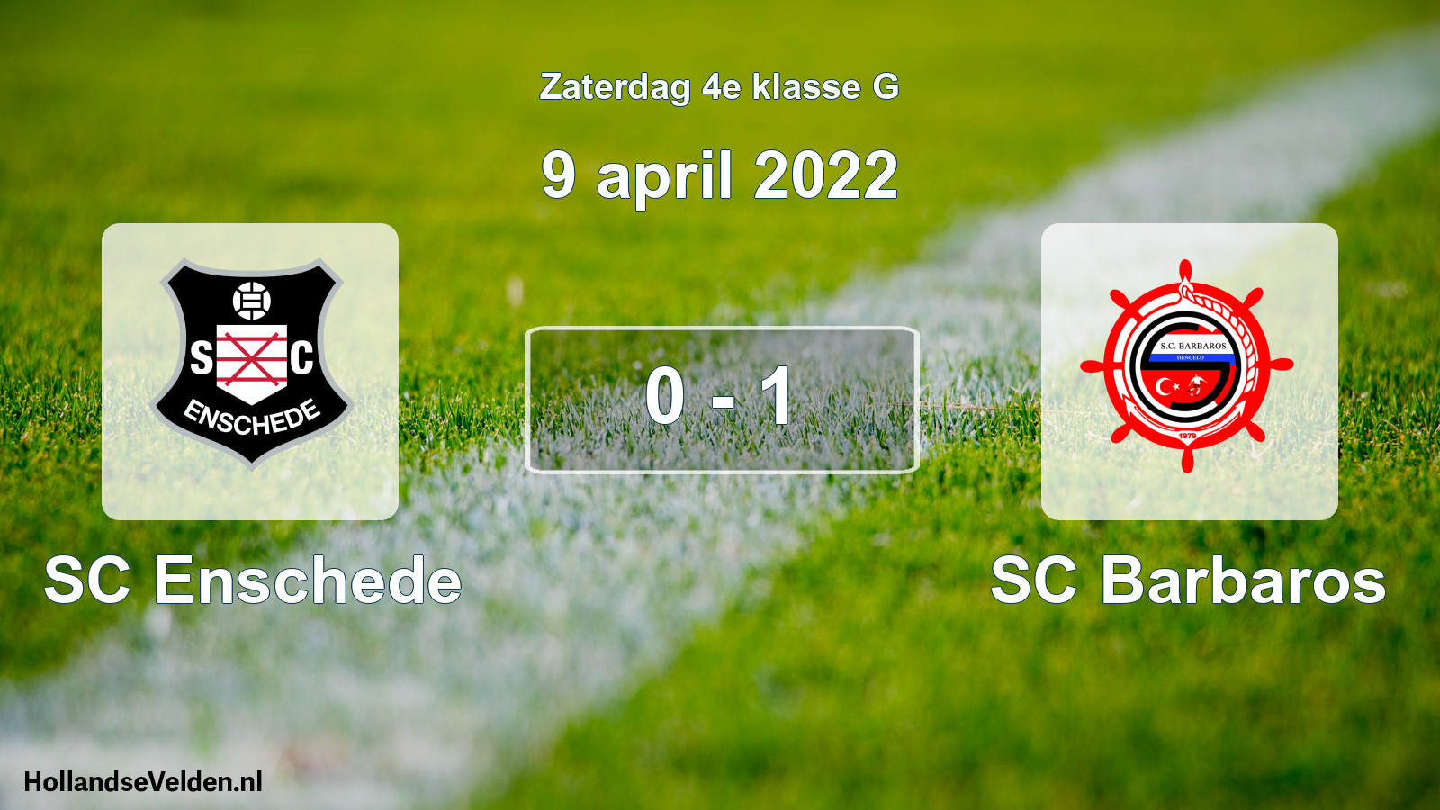 Total number of matches played: SC Enschede - SC Barbaros 0 - 1 (9 April 2022)