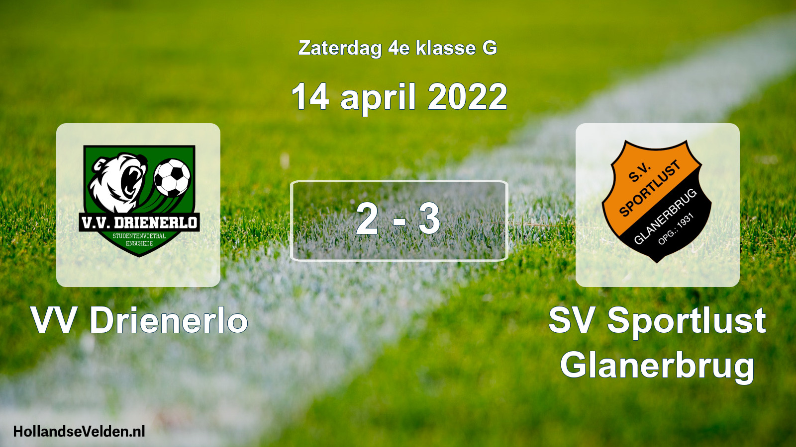 Total number of matches played: VV Drienerlo - SV Sportlust Glanerbrug 2 - 3 (14 April 2022)