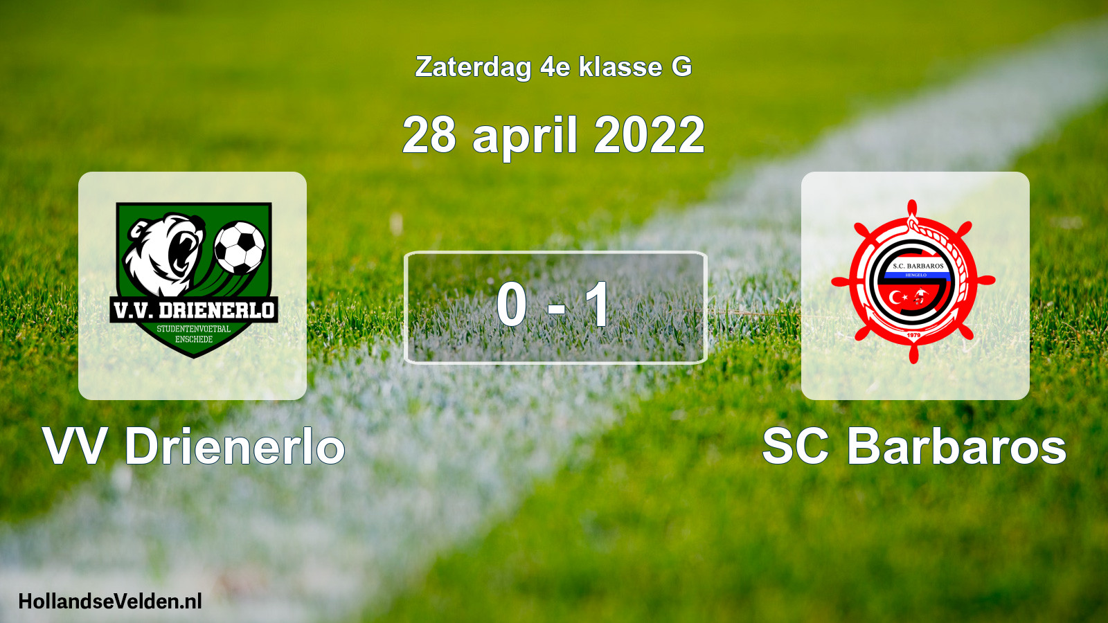 Total number of matches played: VV Drienerlo - SC Barbaros 0 - 1 (28 April 2022)