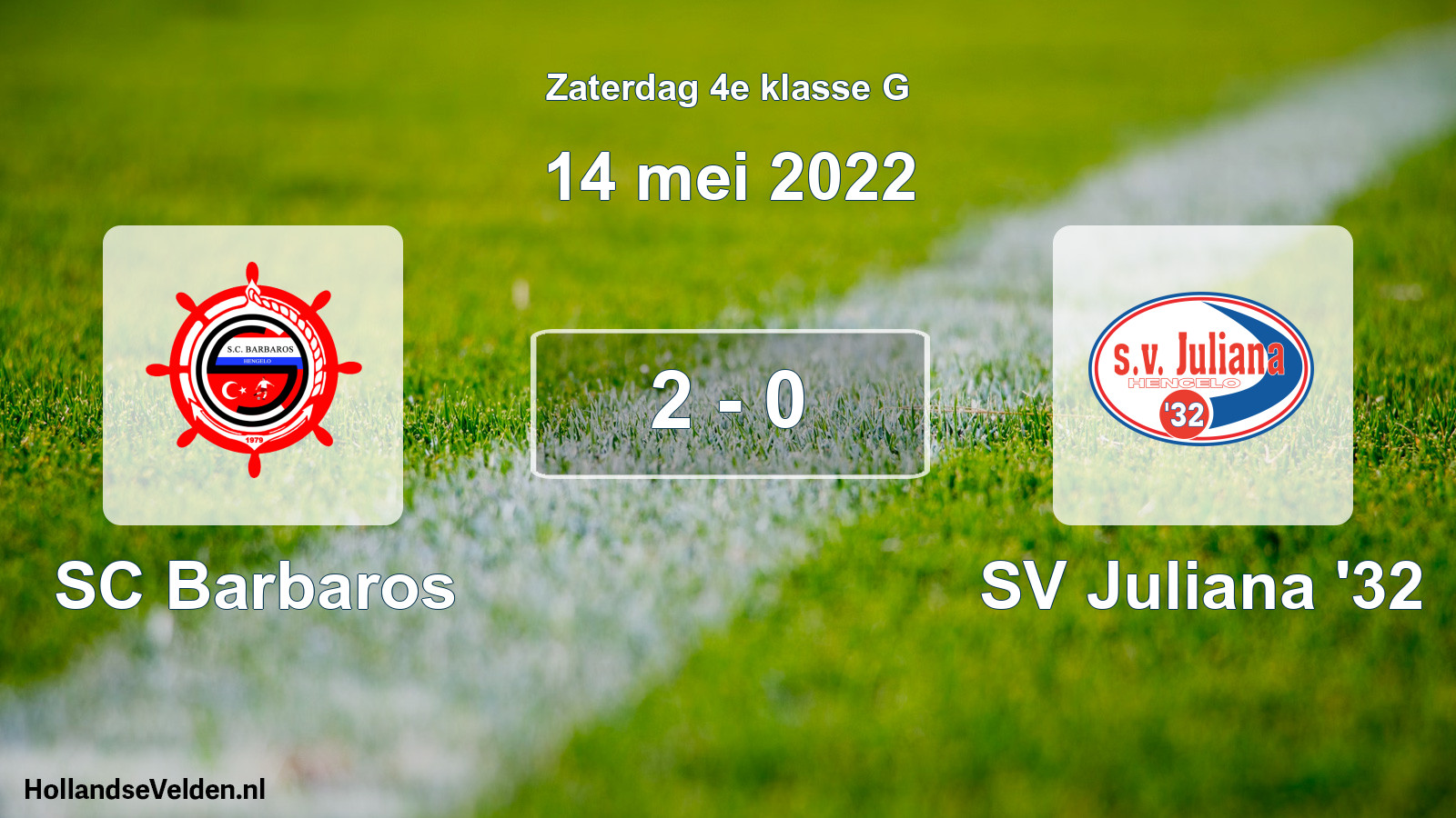 Total number of matches played: SC Barbaros - SV Juliana '32 2 - 0 (14 May 2022)