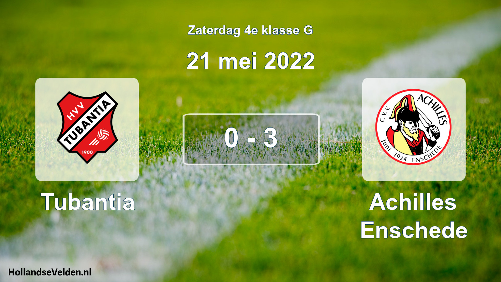 Total number of matches played: Tubantia - Achilles Enschede 0 - 3 (21 May 2022)