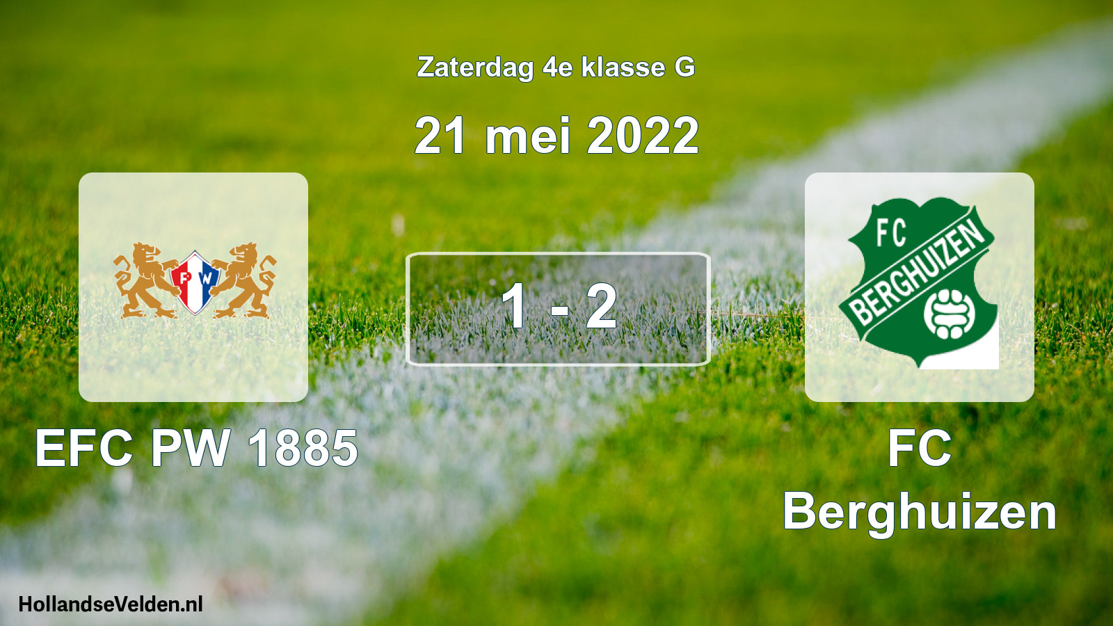 Total number of matches played: PW 1885 - FC Berghuizen 1 - 2 (21 May 2022)