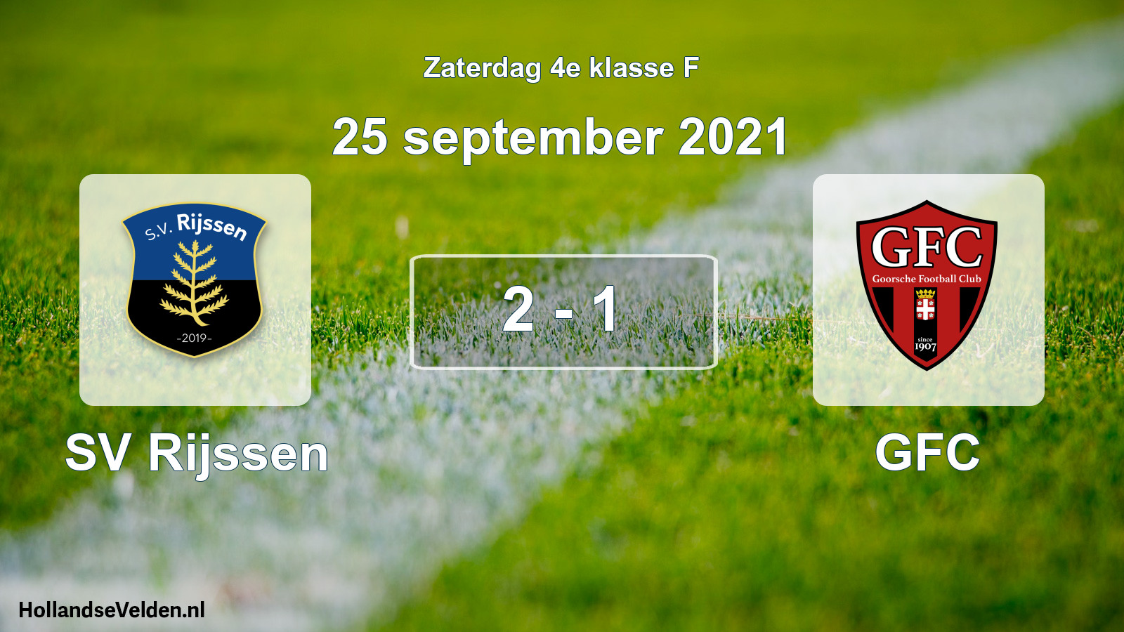 Total number of matches played: SV Rijssen - GFC 2 - 1 (25 September 2021)