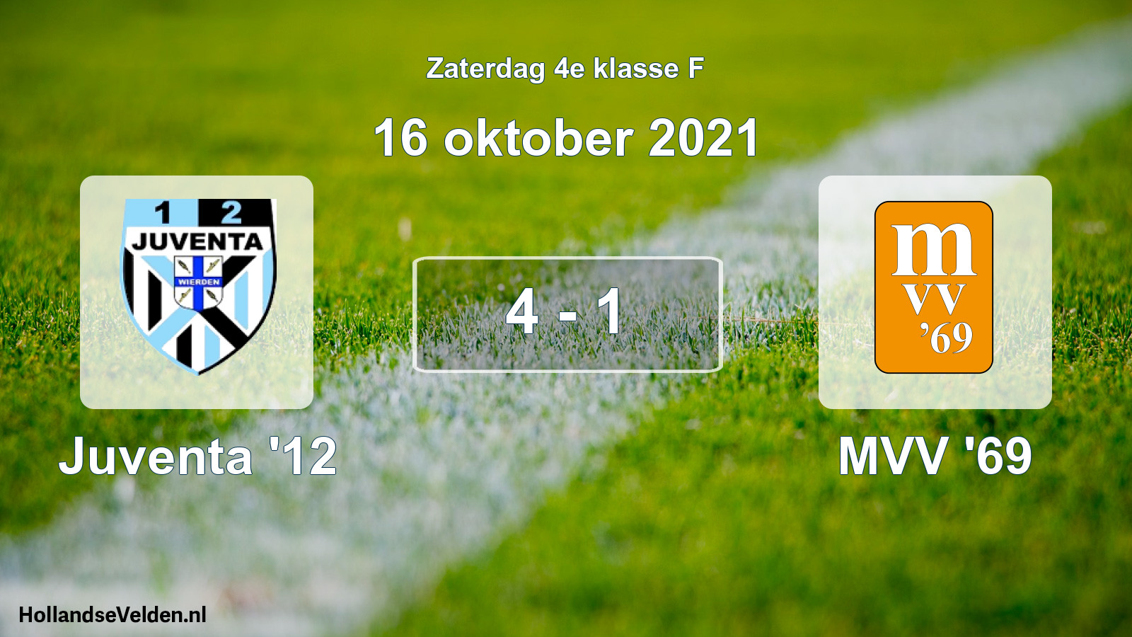 Total number of matches played: Juventa '12 - MVV '69 4 - 1 (16 October 2021)