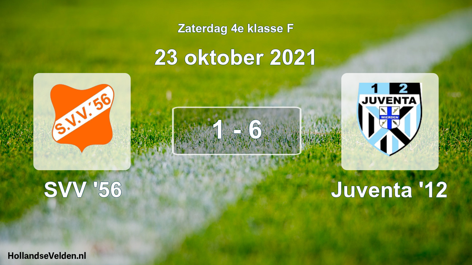 Total number of matches played: SVV '56 - Juventa '12 1 - 6 (23 October 2021)