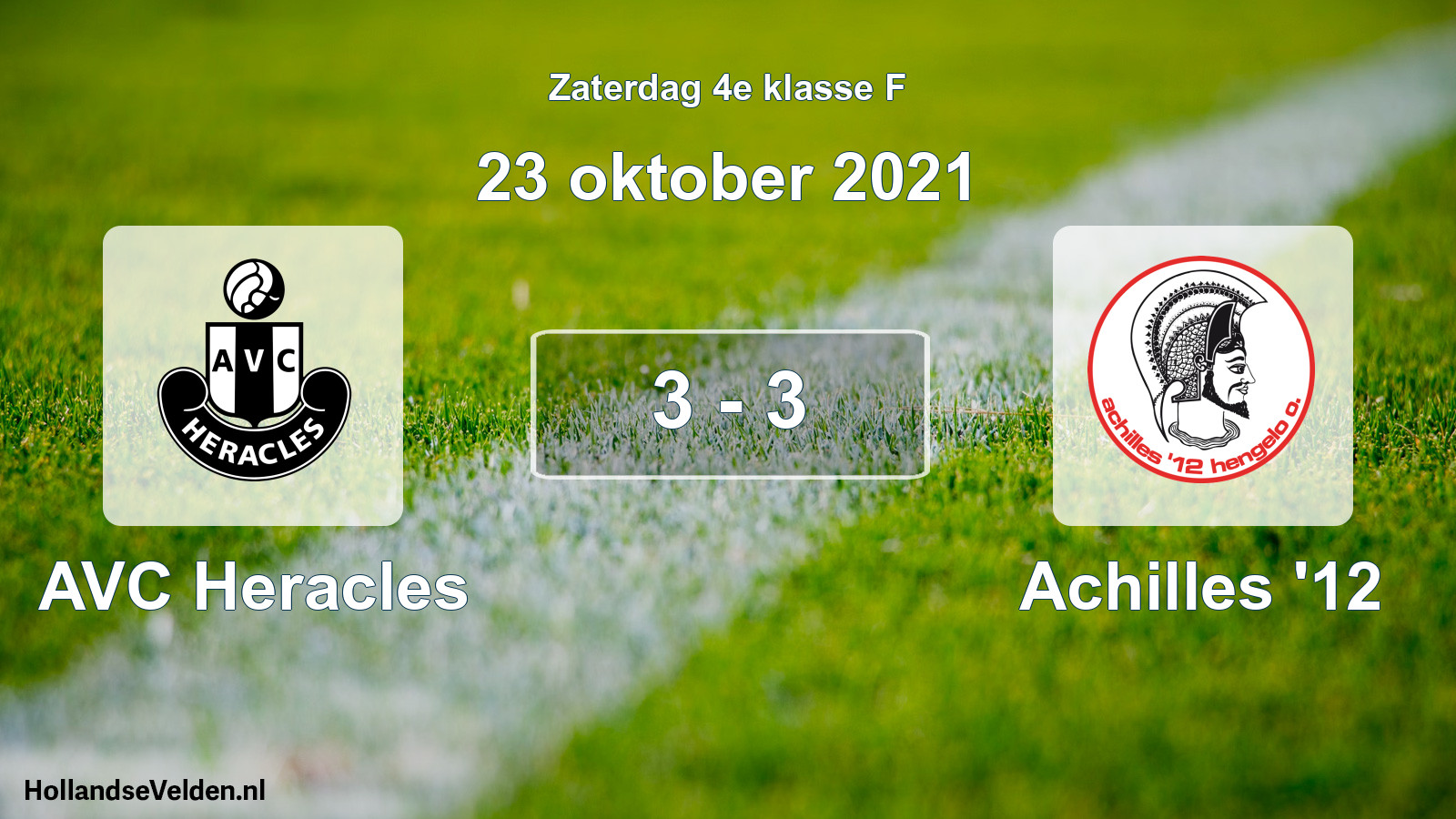 Total number of matches played: AVC Heracles - Achilles '12 3 - 3 (23 October 2021)