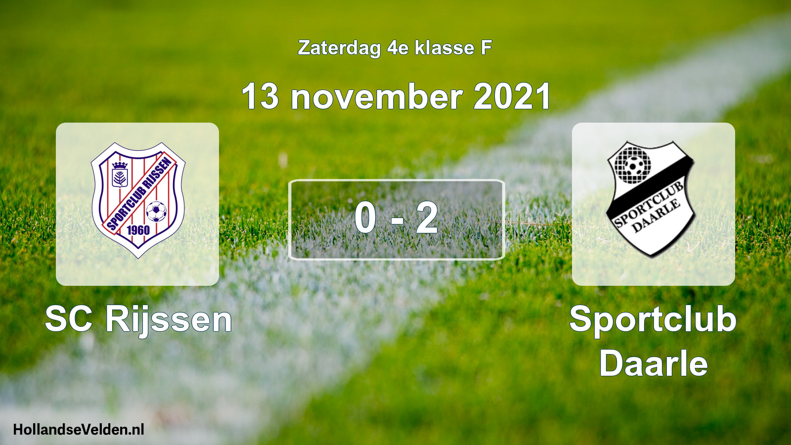 Total number of matches played: SC Rijssen - Sportclub Daarle 0 - 2 (13 November 2021)
