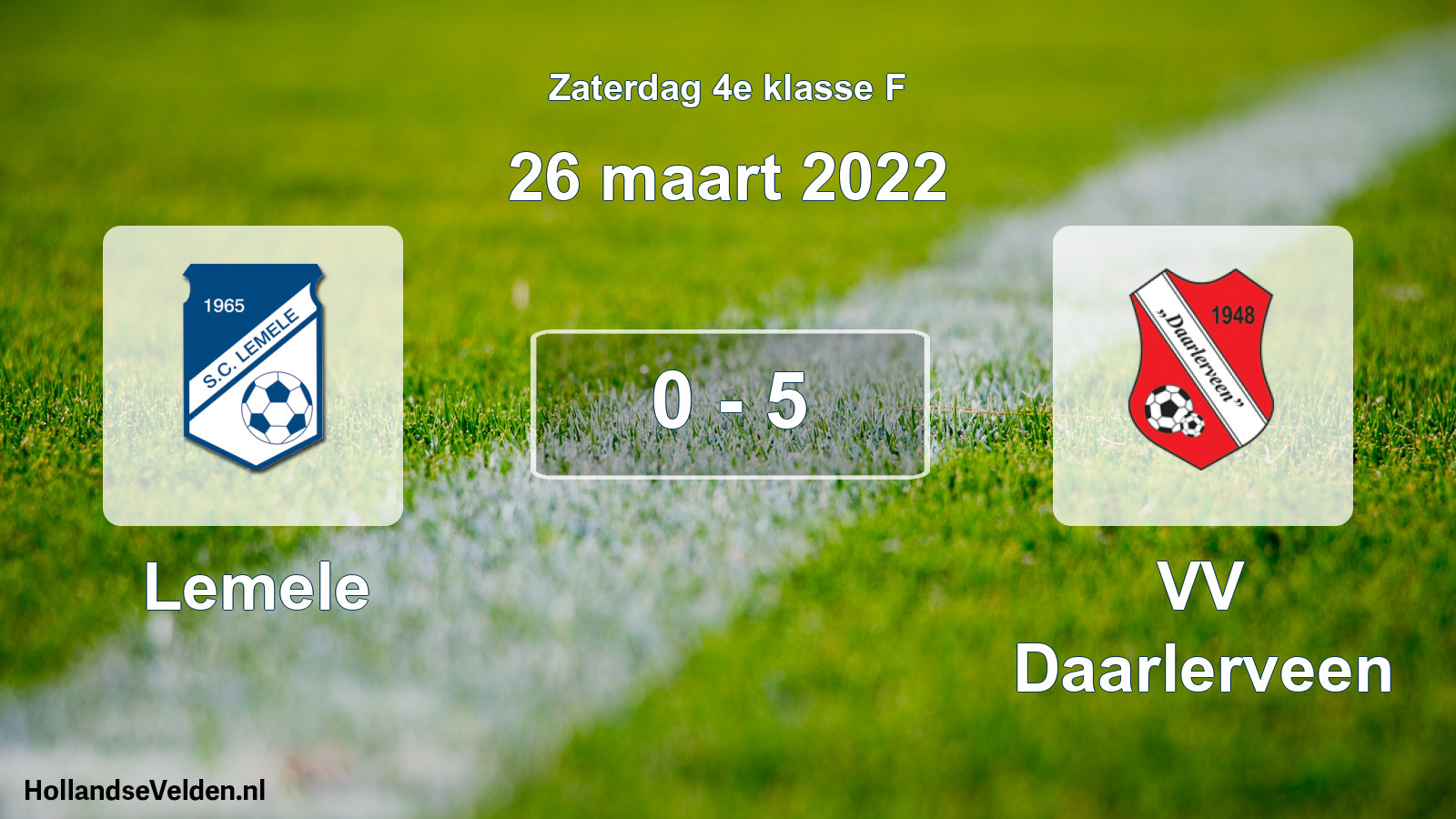 Total number of matches played: Lemele - VV Daarlerveen 0 - 5 (26 March 2022)