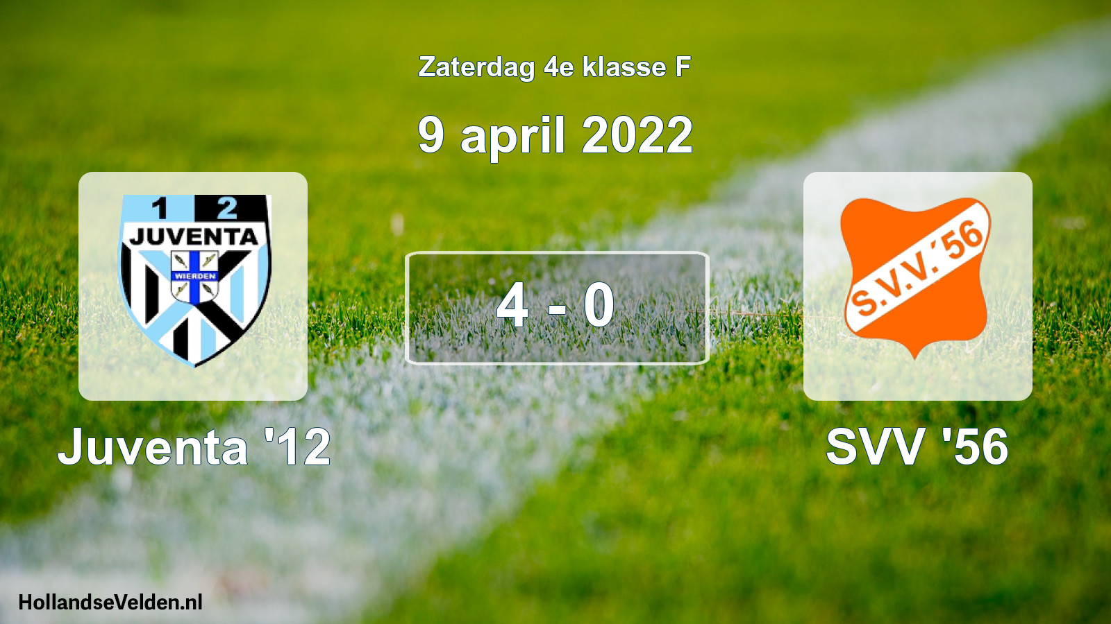 Total number of matches played: Juventa '12 - SVV '56 4 - 0 (9 April 2022)