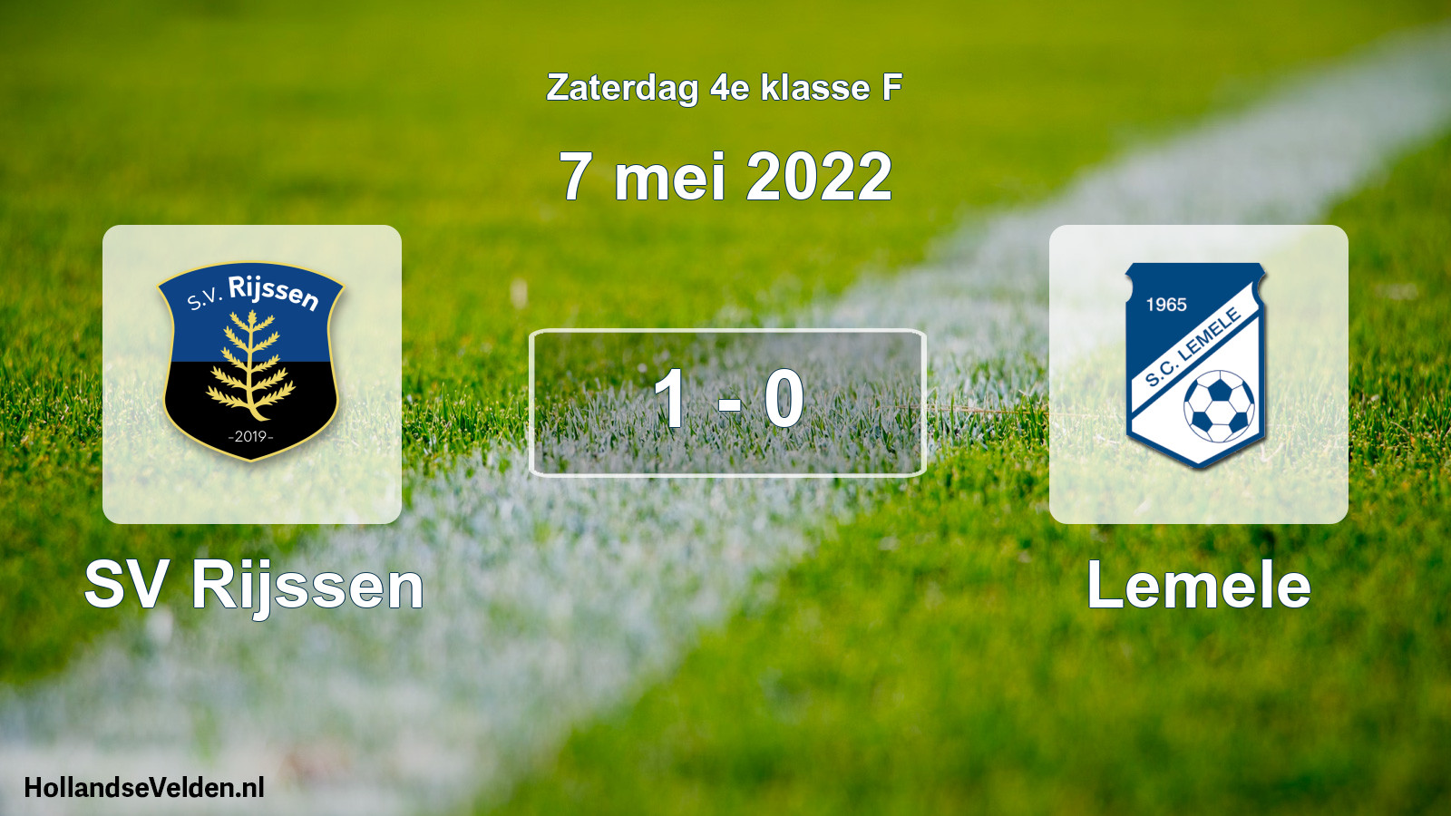 Total number of matches played: SV Rijssen - Lemele 1 - 0 (7 May 2022)
