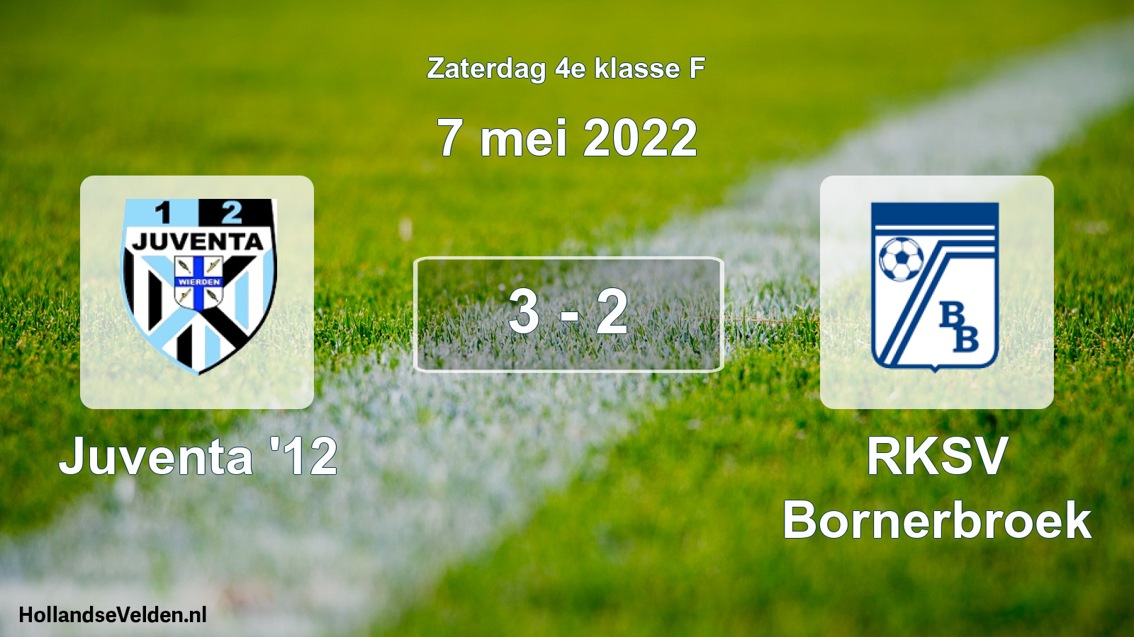Total number of matches played: Juventa '12 - RKSV Bornerbroek 3 - 2 (7 May 2022)