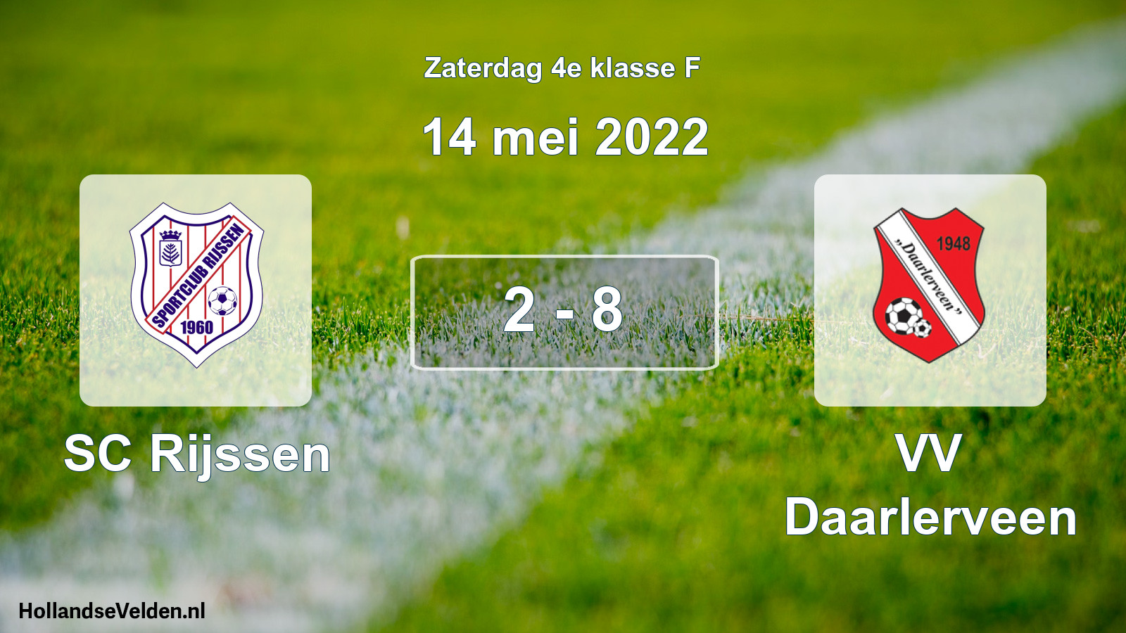 Total number of matches played: SC Rijssen - VV Daarlerveen 2 - 8 (14 May 2022)