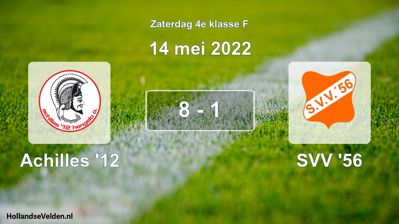 Total number of matches played: Achilles '12 - SVV '56 8 - 1 (14 May 2022)