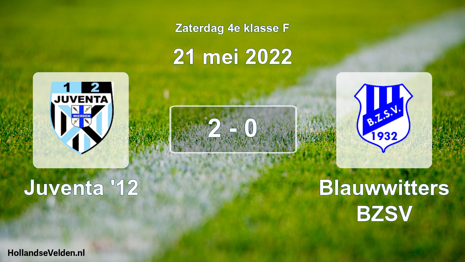 Total number of matches played: Juventa '12 - Blauwwitters BZSV 2 - 0 (21 May 2022)
