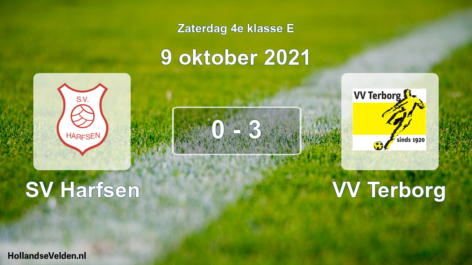 Total number of matches played: SV Harfsen - VV Terborg 0 - 3 (9 October 2021)