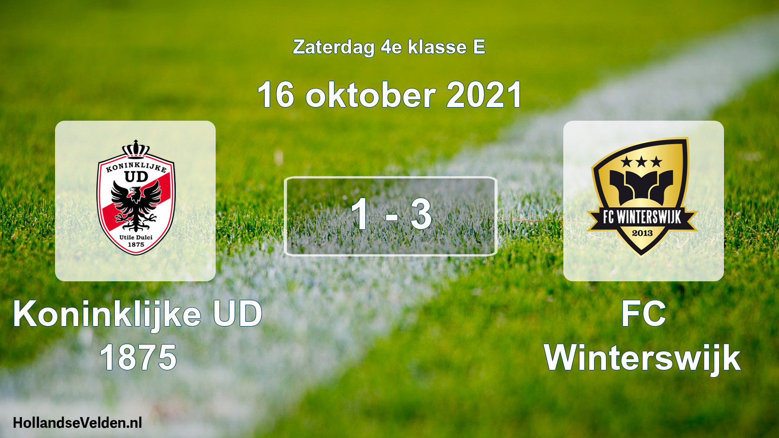 Total number of matches played: Koninklijke UD 1875 - FC Winterswijk 1 - 3 (16 October 2021)