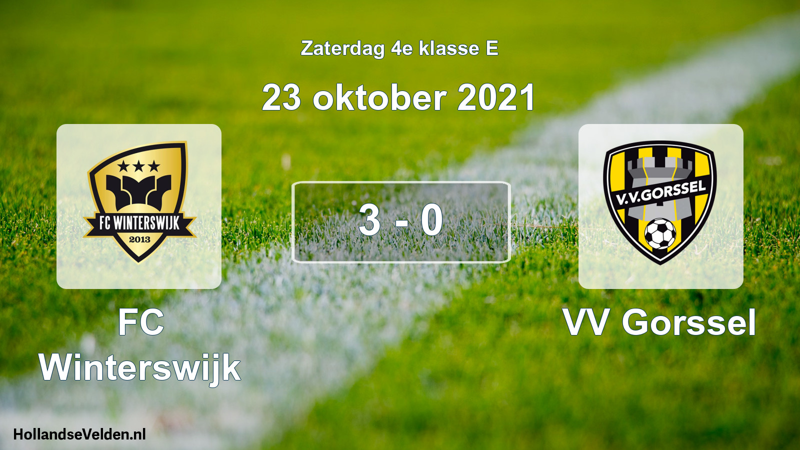 Total number of matches played: FC Winterswijk - VV Gorssel 3 - 0 (23 October 2021)