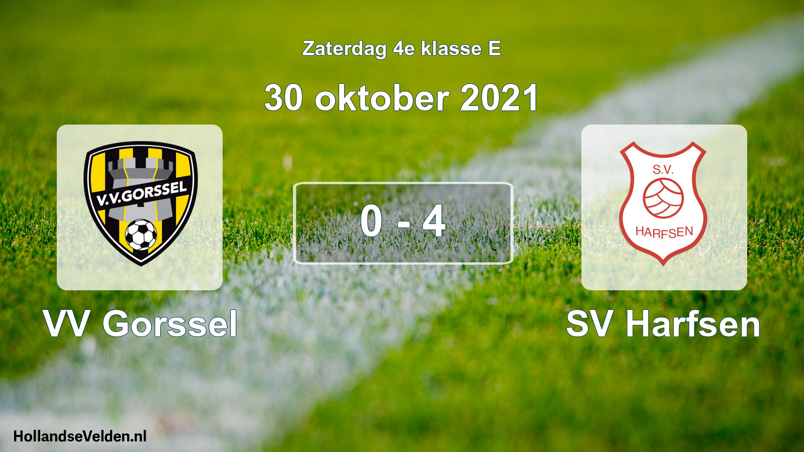 Total number of matches played: VV Gorssel - SV Harfsen 0 - 4 (30 October 2021)