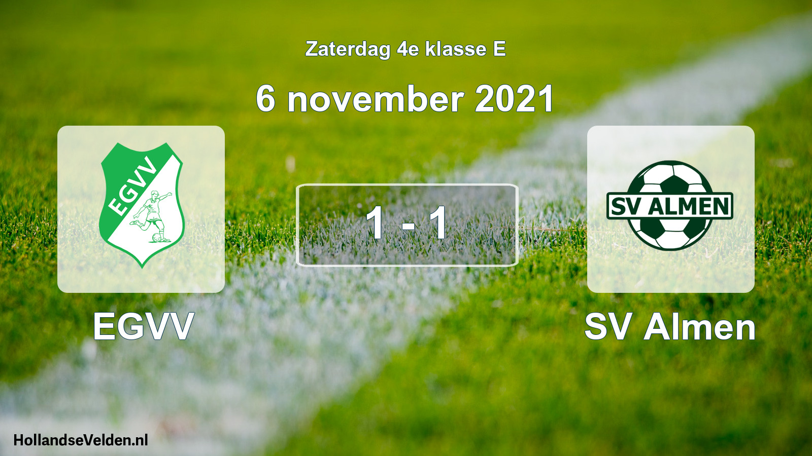 Total number of matches played: EGVV - SV Almen 1 - 1 (6 November 2021)