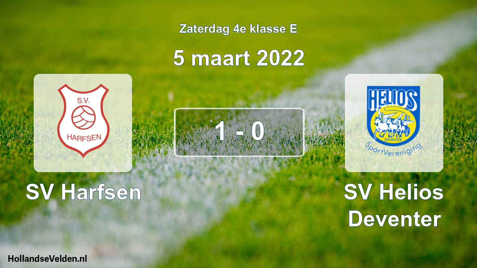 Total number of matches played: SV Harfsen - SV Helios Deventer 1 - 0 (5 March 2022)