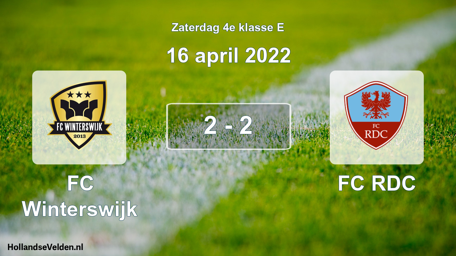 Total number of matches played: FC Winterswijk - FC RDC 2 - 2 (16 April 2022)
