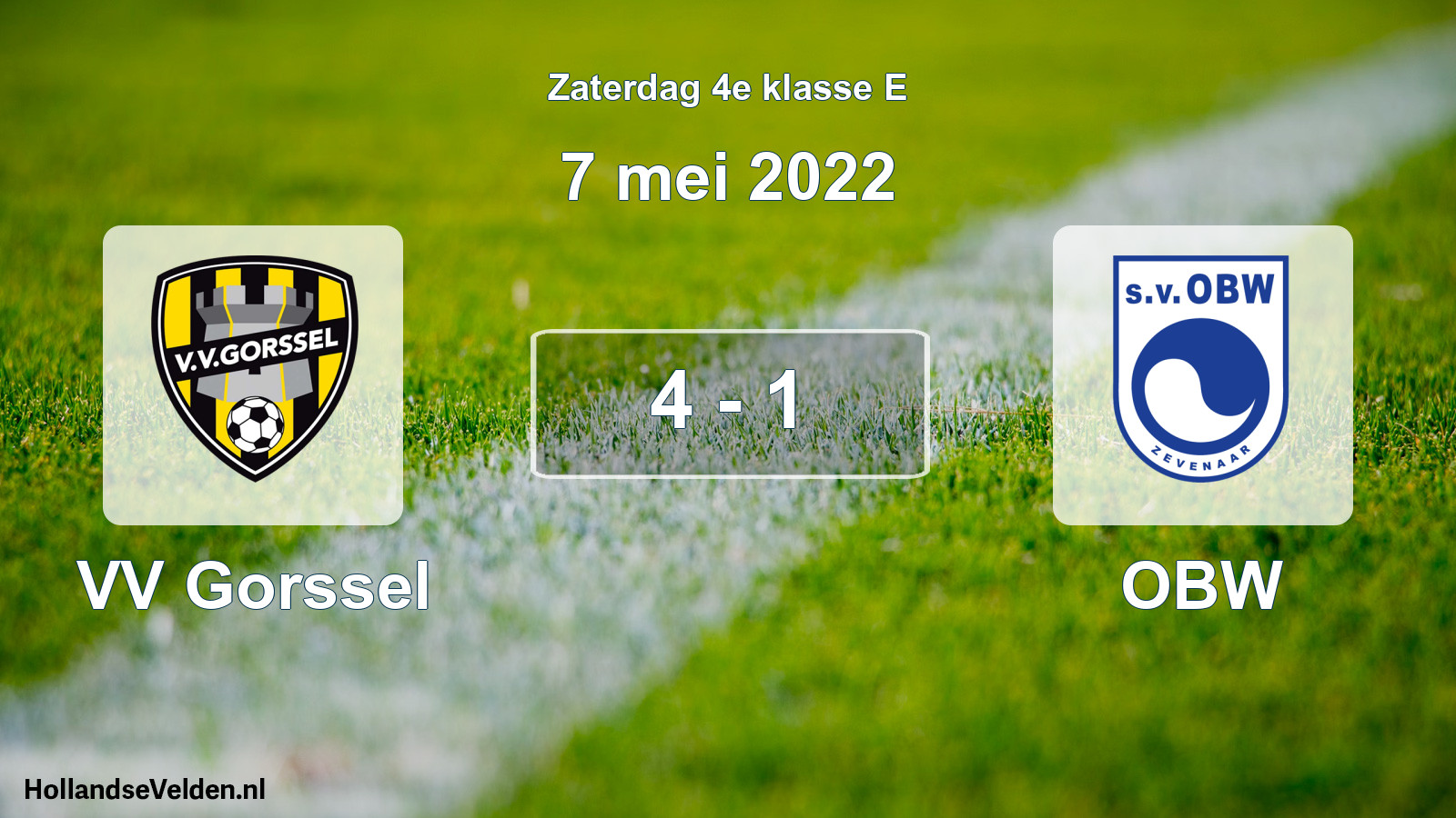 Total number of matches played: VV Gorssel - OBW 4 - 1 (7 May 2022)