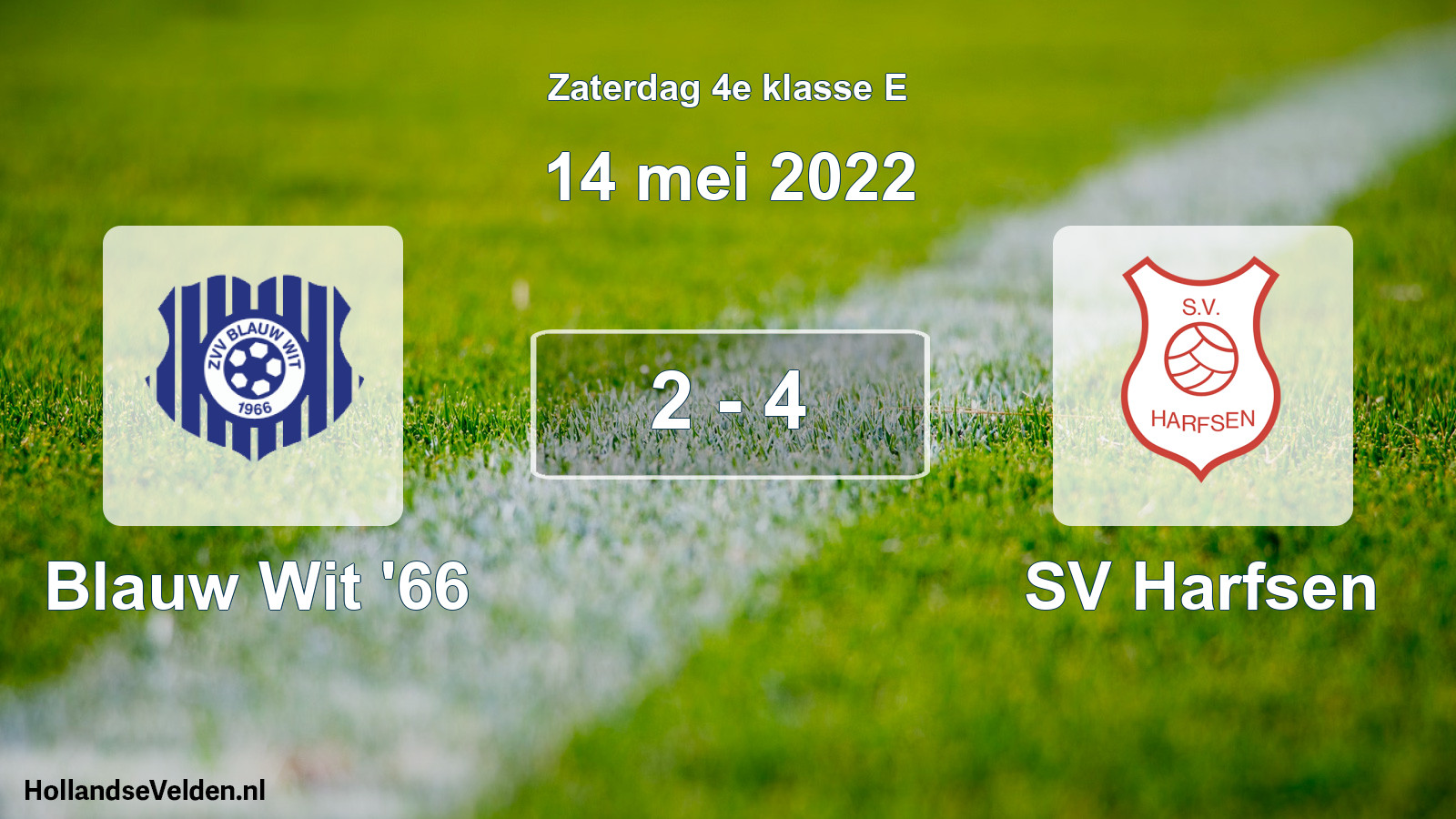 Total number of matches played: Blauw Wit '66 - SV Harfsen 2 - 4 (14 May 2022)