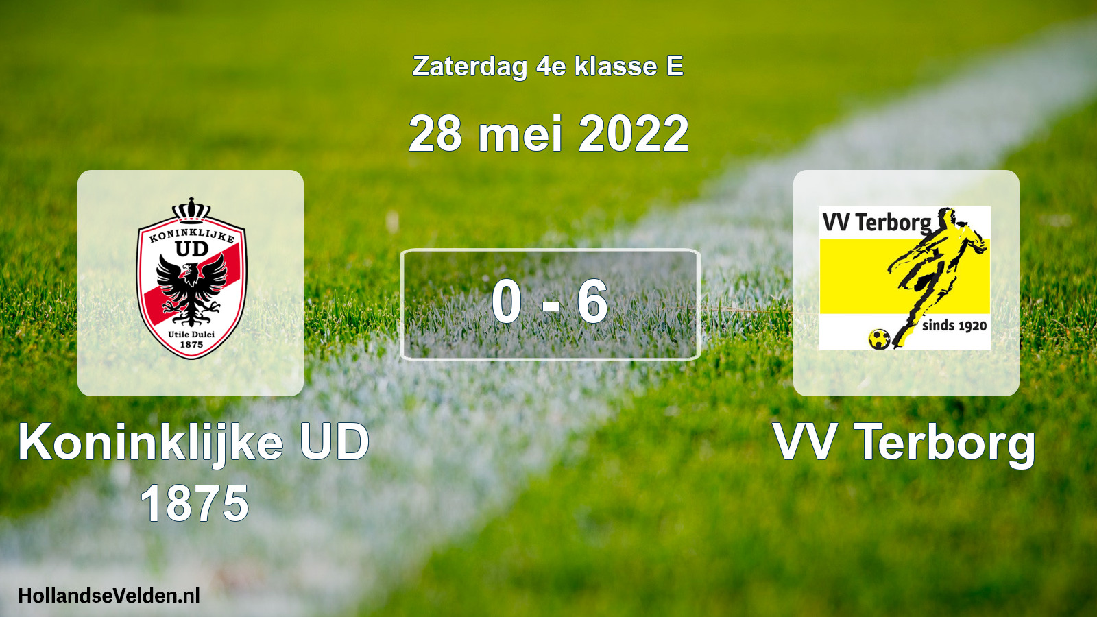 Total number of matches played: Koninklijke UD 1875 - VV Terborg 0 - 6 (28 May 2022)
