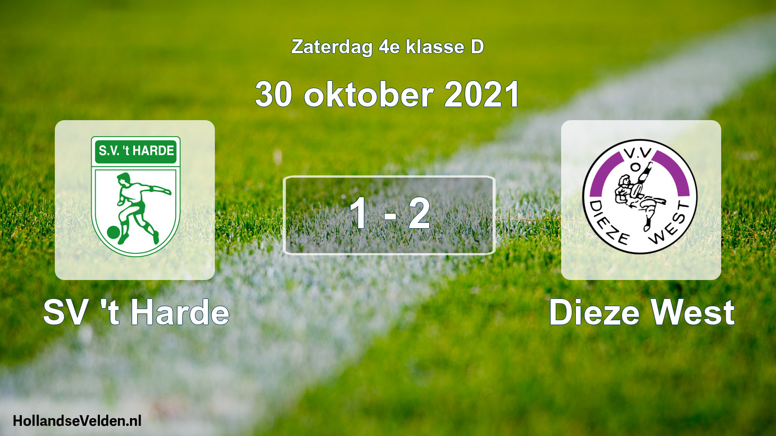 Total number of matches played: SV 't Harde - Dieze West 1 - 2 (30 October 2021)