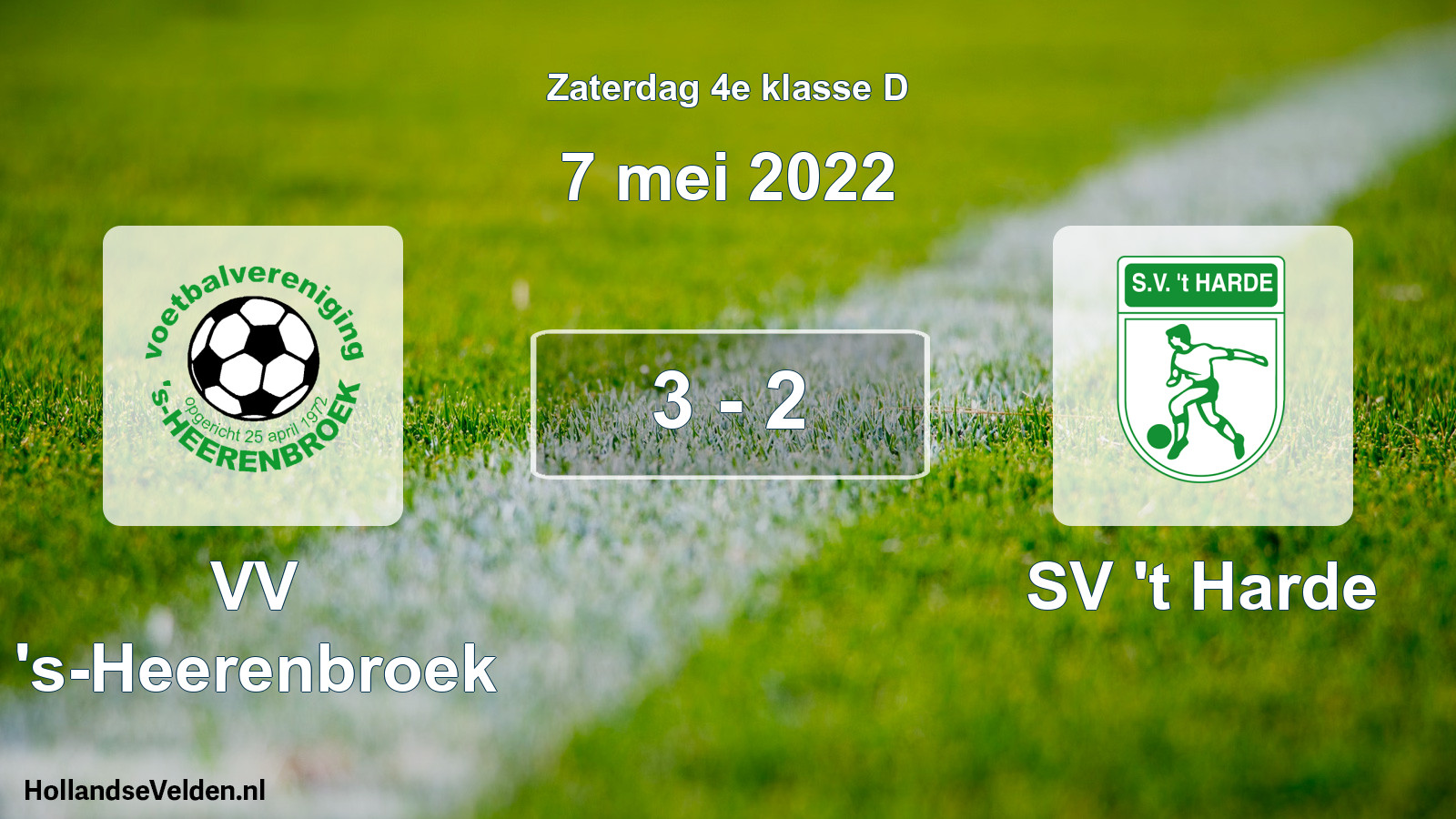 Total number of matches played: VV 's-Heerenbroek - SV 't Harde 3 - 2 (7 May 2022)