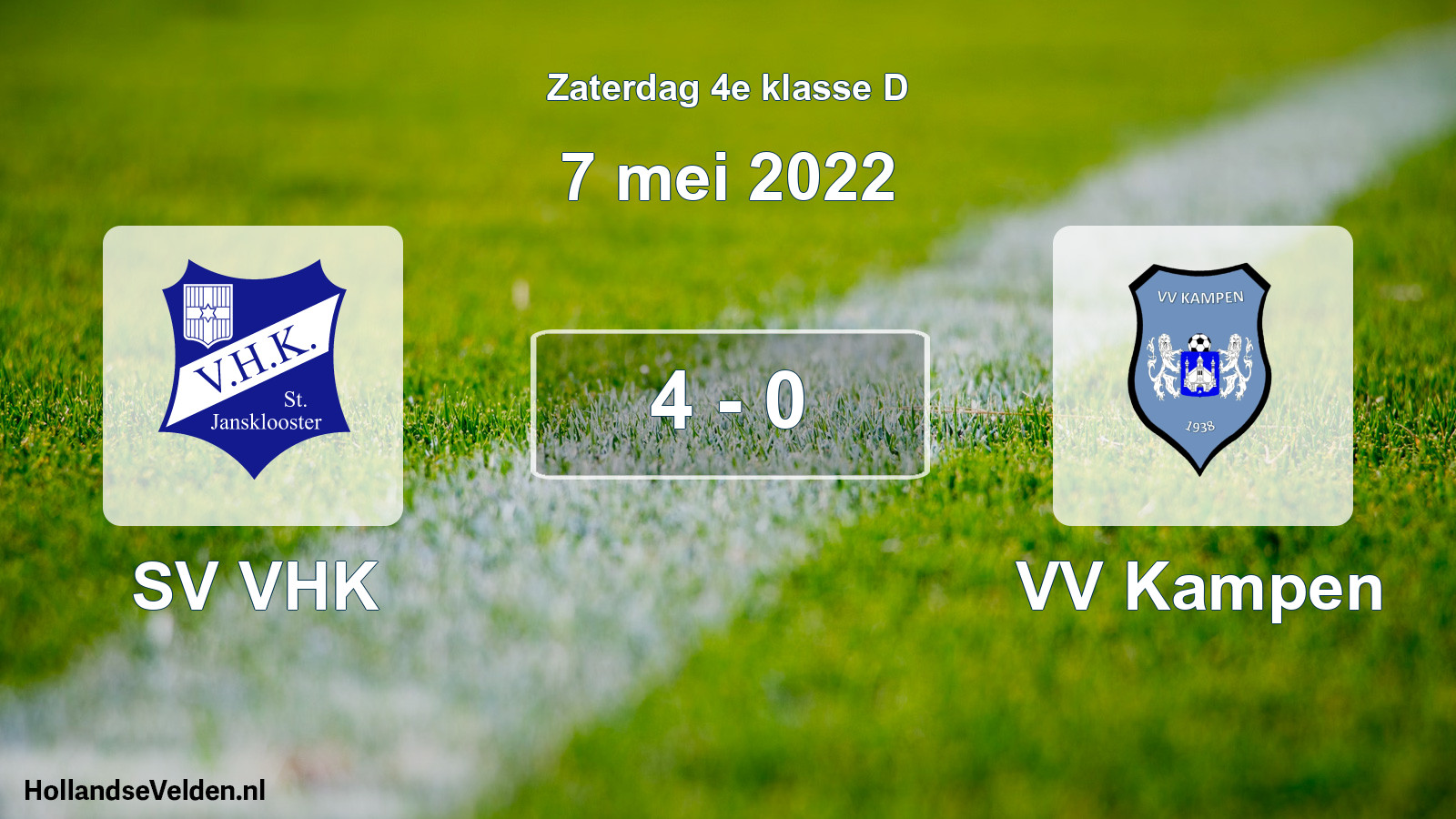 Total number of matches played: SV VHK - VV Kampen 4 - 0 (7 May 2022)