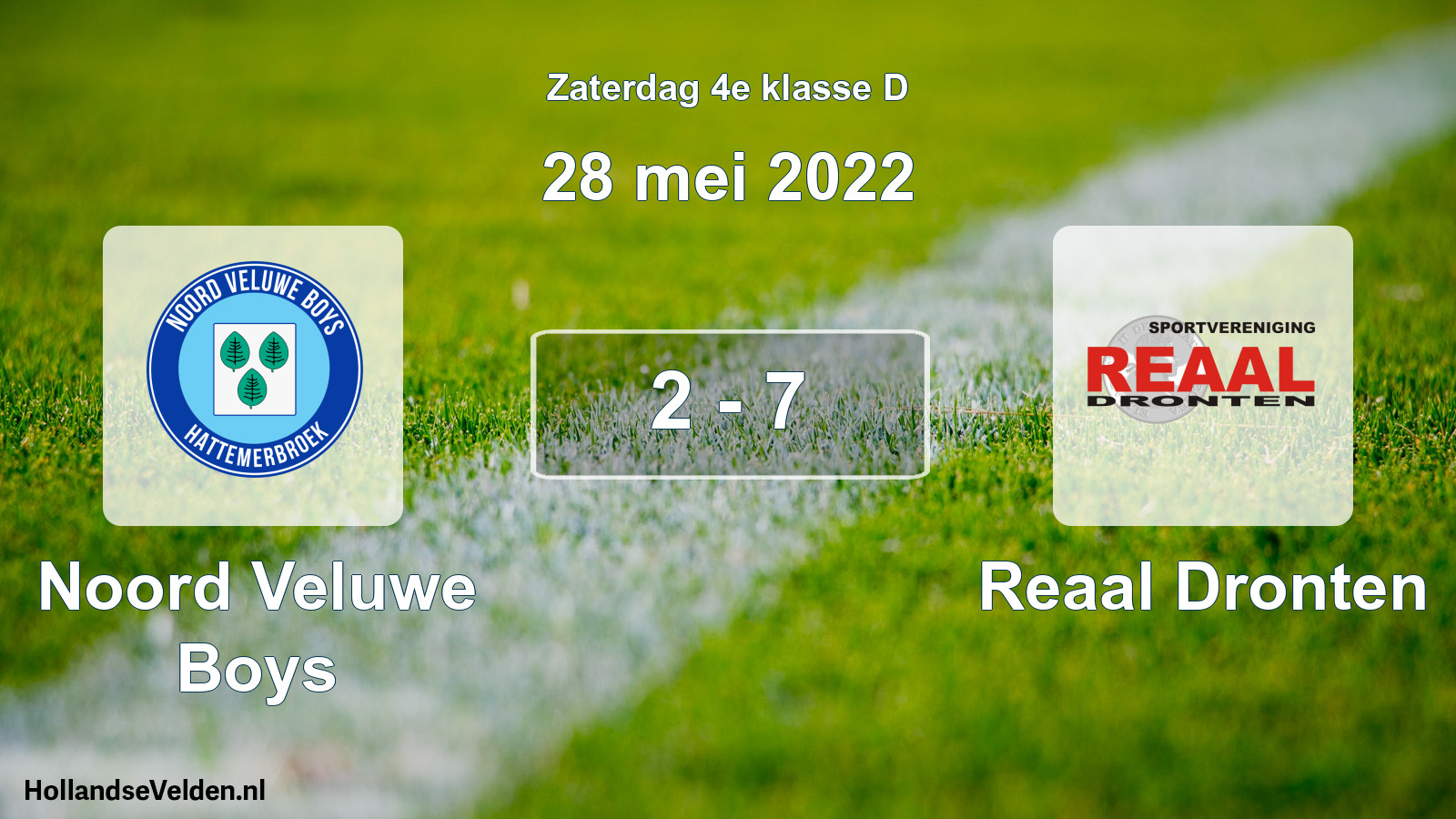 Total number of matches played: Noord Veluwe Boys - Reaal Dronten 2 - 7 (28 May 2022)