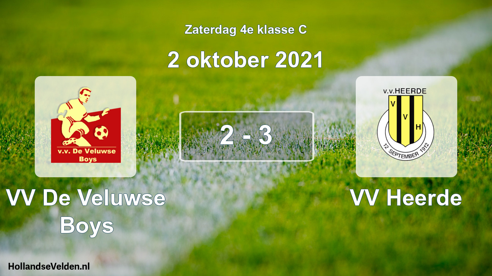Total number of matches played: VV De Veluwse Boys - VV Heerde 2 - 3 (2 October 2021)