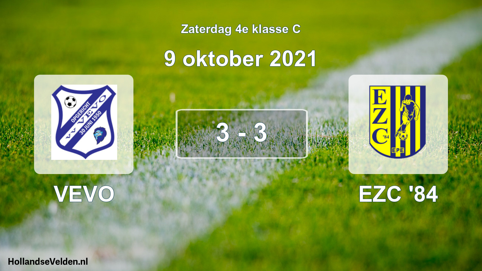 Total number of matches played: VEVO - EZC '84 3 - 3 (9 October 2021)