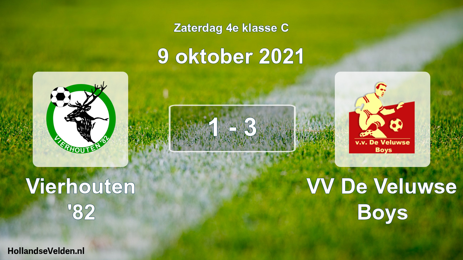 Total number of matches played: Vierhouten '82 - VV De Veluwse Boys 1 - 3 (9 October 2021)