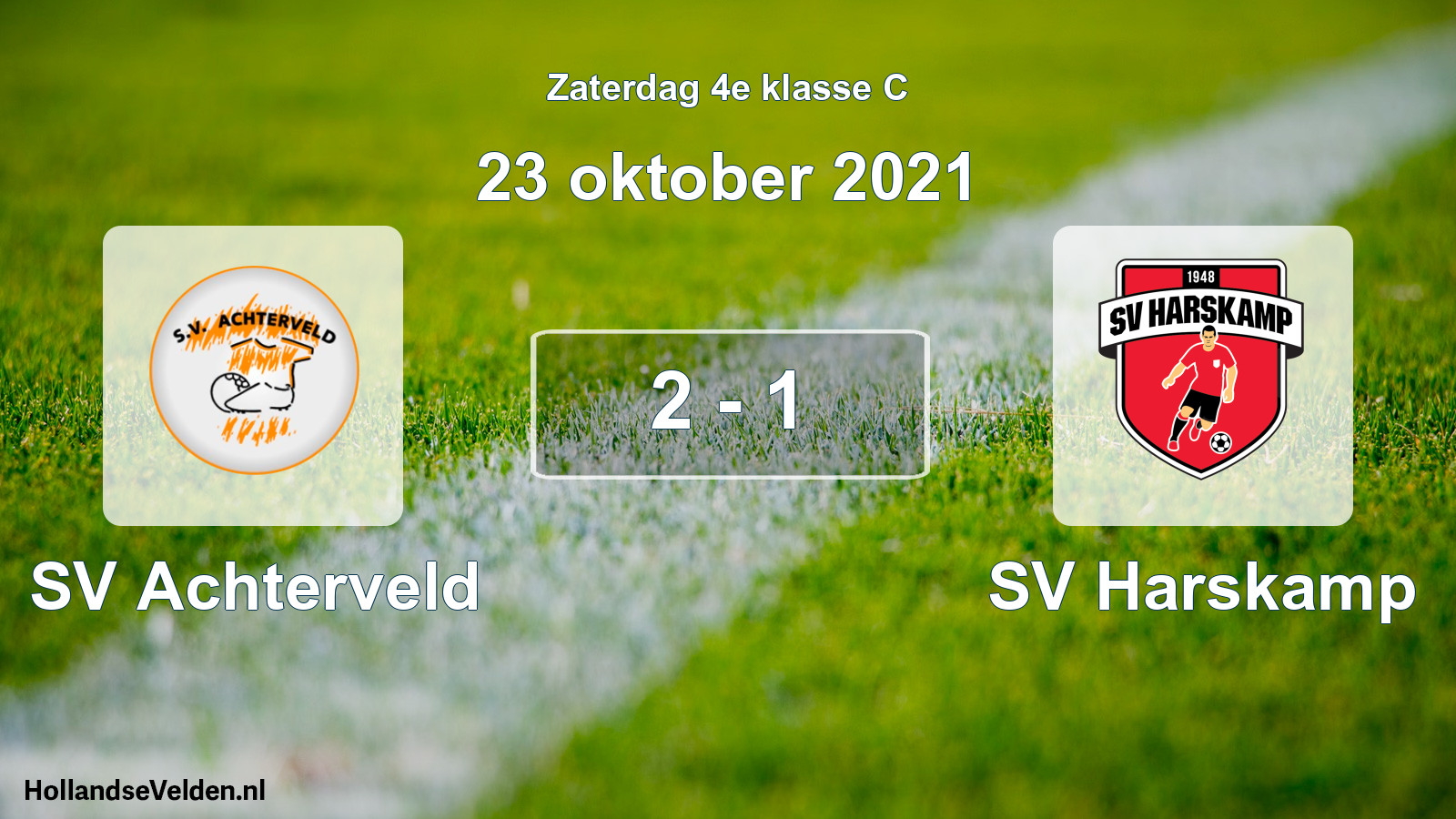 Total number of matches played: SV Achterveld - SV Harskamp 2 - 1 (23 October 2021)