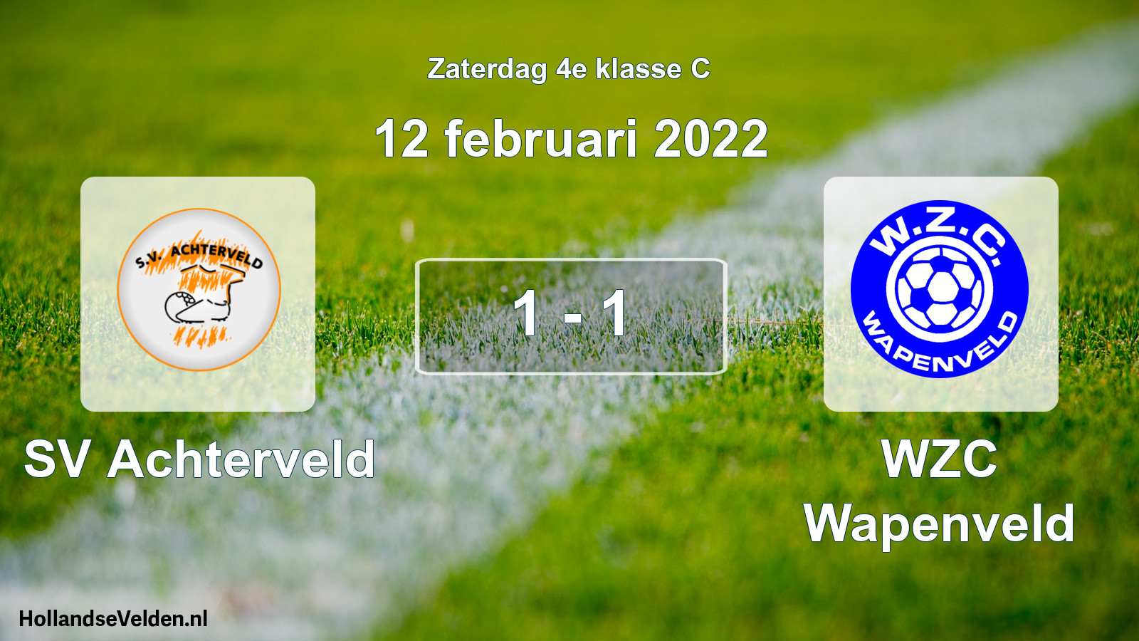 Total number of matches played: SV Achterveld - WZC Wapenveld 1 - 1 (12 February 2022)