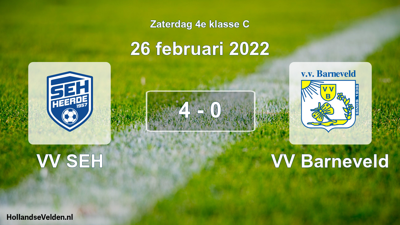 Total number of matches played: VV SEH - VV Barneveld 4 - 0 (26 February 2022)