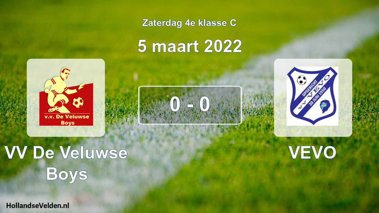 Total number of matches played: VV De Veluwse Boys - VEVO 0 - 0 (5 March 2022)