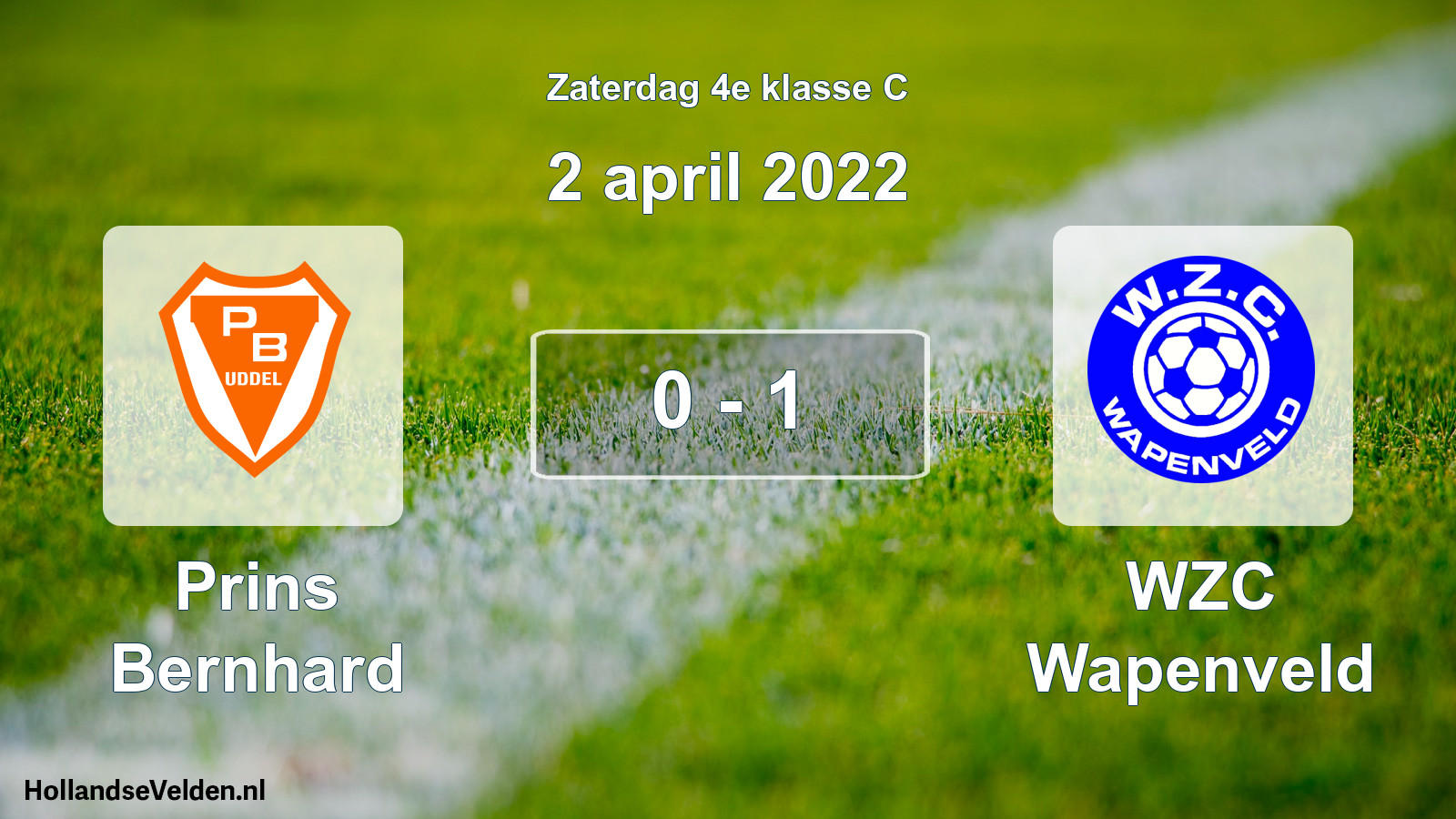 Total number of matches played: Prins Bernhard - WZC Wapenveld 0 - 1 (2 April 2022)