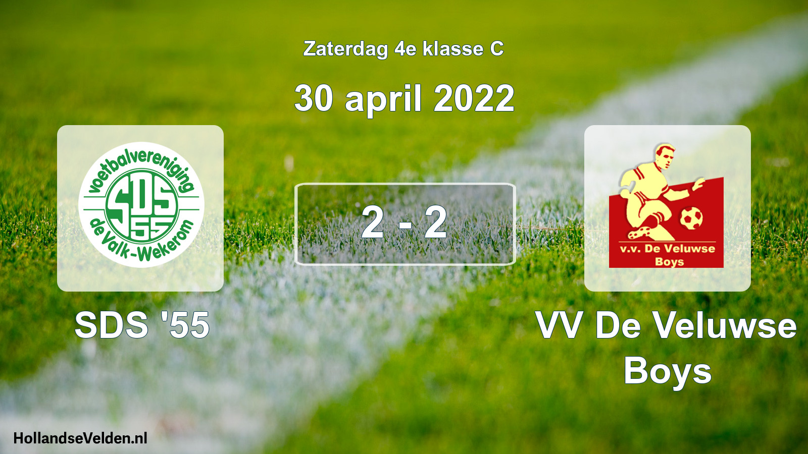 Total number of matches played: SDS '55 - VV De Veluwse Boys 2 - 2 (30 April 2022)