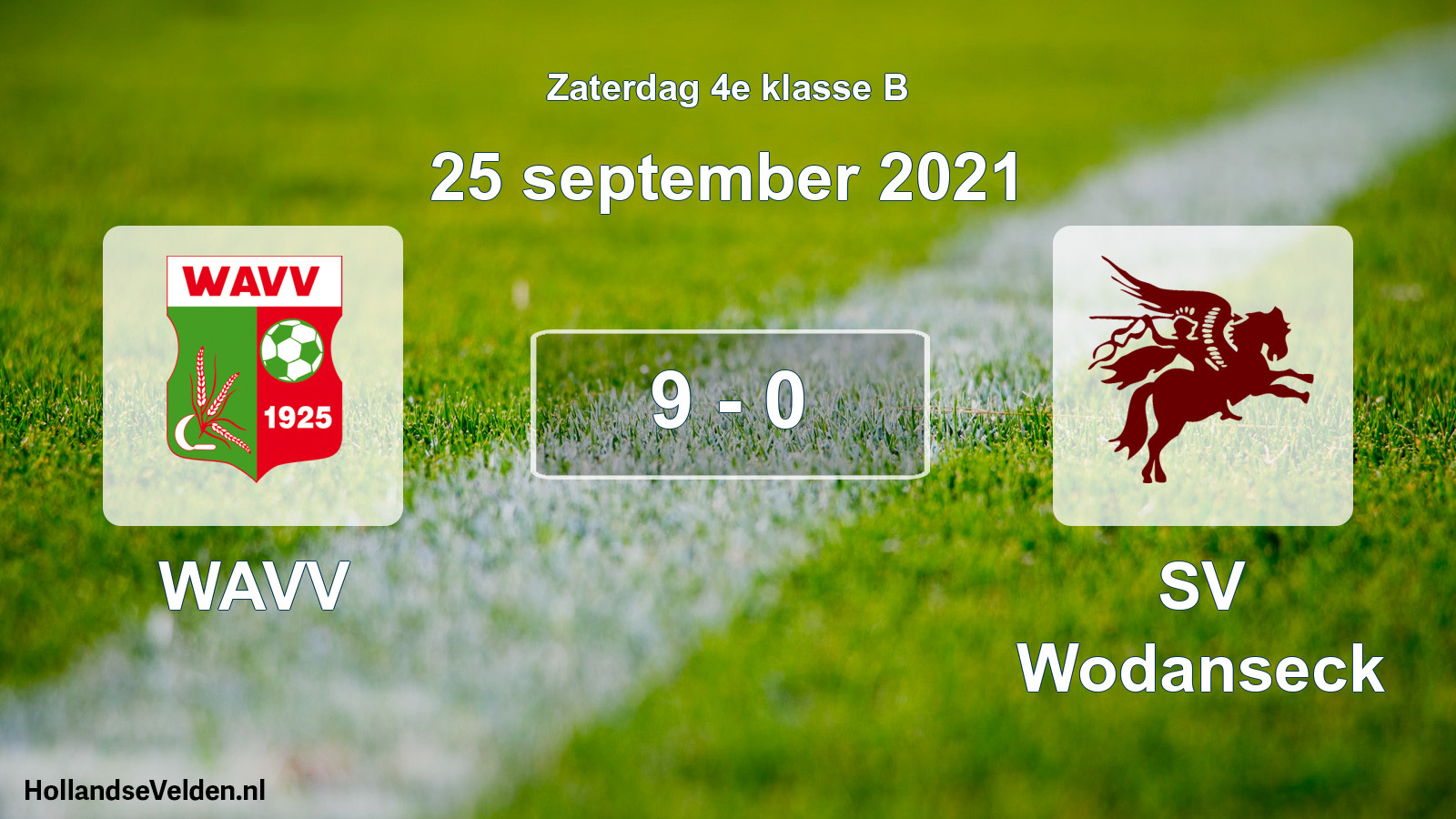 Total number of matches played: WAVV - SV Wodanseck 9 - 0 (25 September 2021)