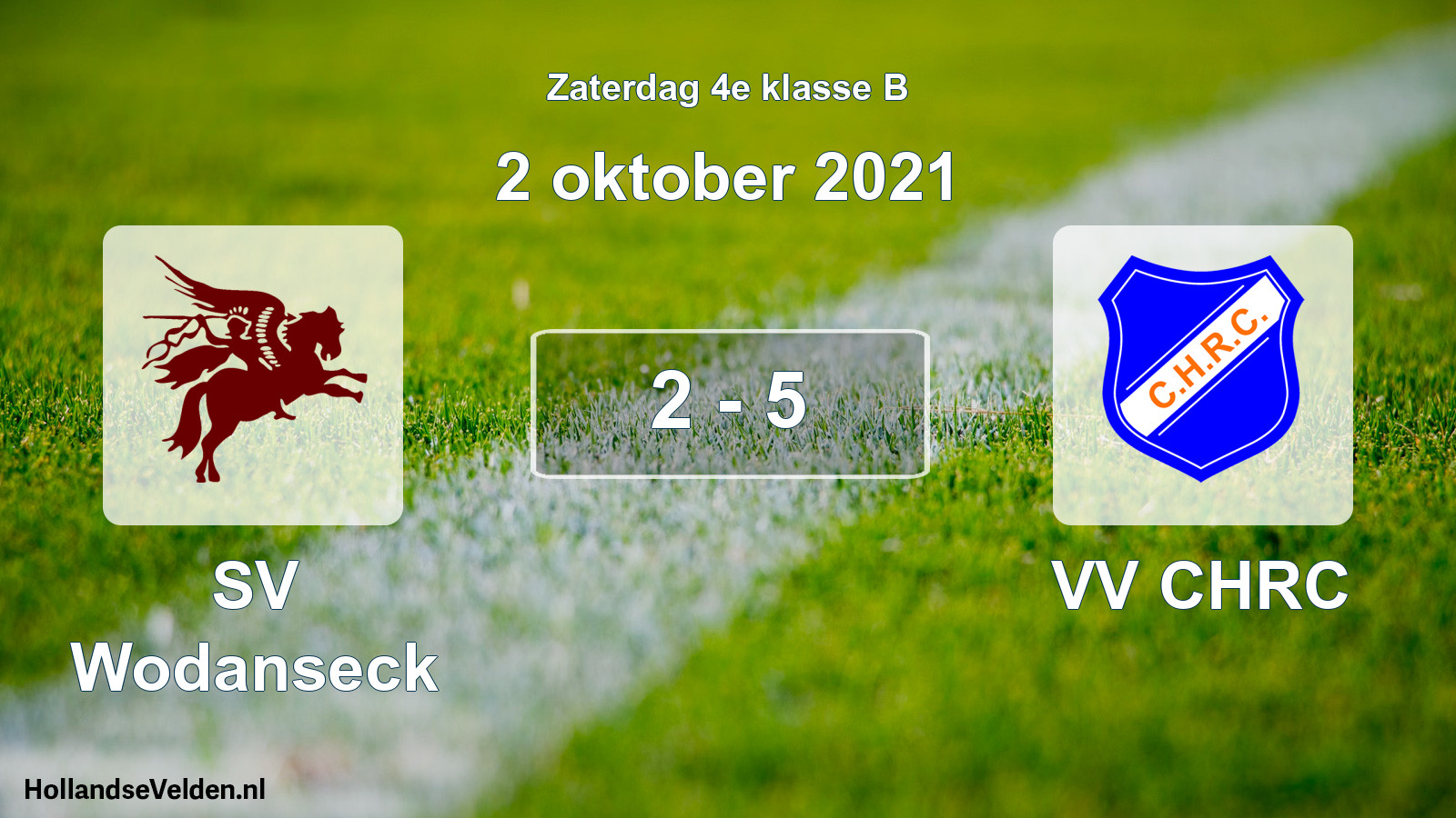 Total number of matches played: SV Wodanseck - VV CHRC 2 - 5 (2 October 2021)