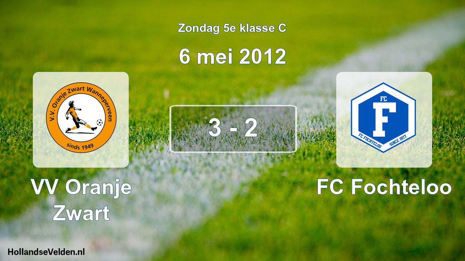 Total number of matches played: VV Oranje Zwart - FC Fochteloo 3 - 2 (6 May 2012)