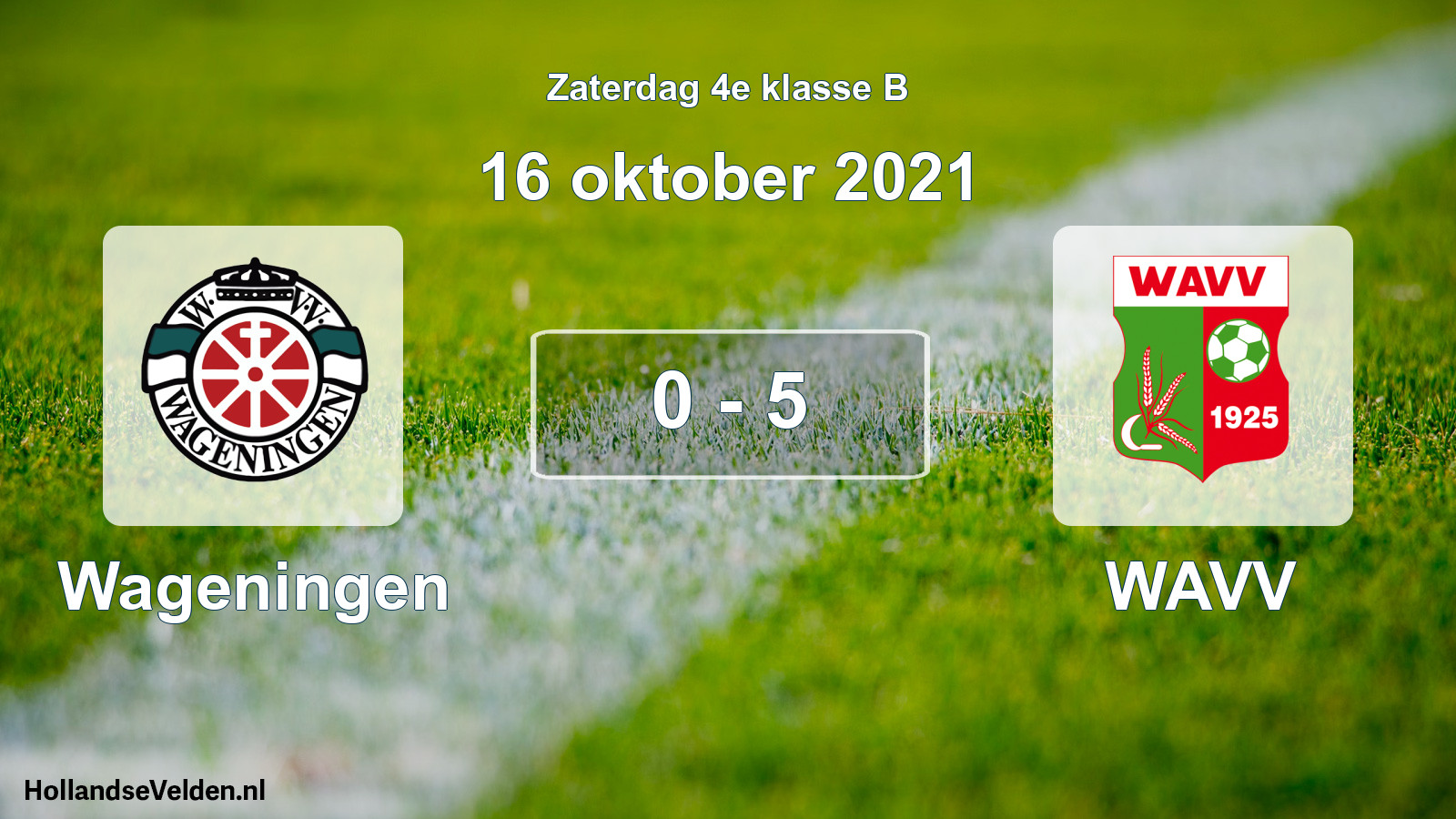 Total number of matches played: Wageningen - WAVV 0 - 5 (16 October 2021)