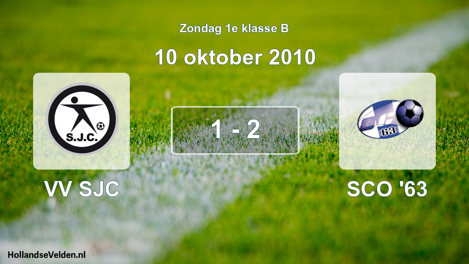 Total number of matches played: VV SJC - SCO '63 1 - 2 (10 October 2010)