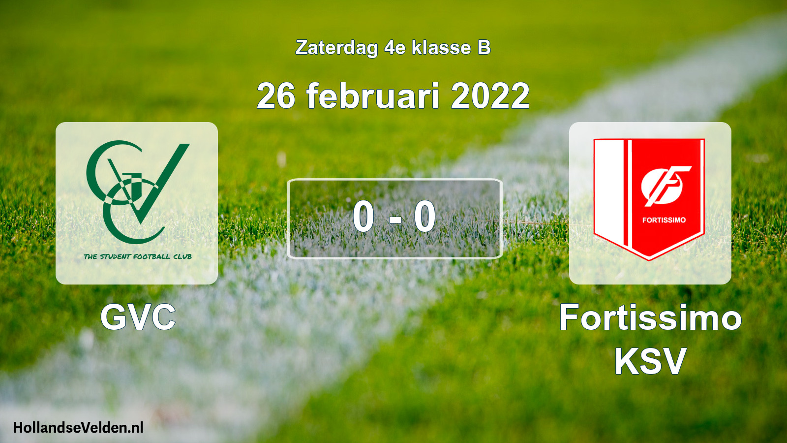 Total number of matches played: GVC - Fortissimo KSV 0 - 0 (26 February 2022)